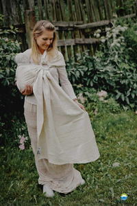 Ring Sling Tragetuch Linen Summer Meadow - Größe M (2,0m)