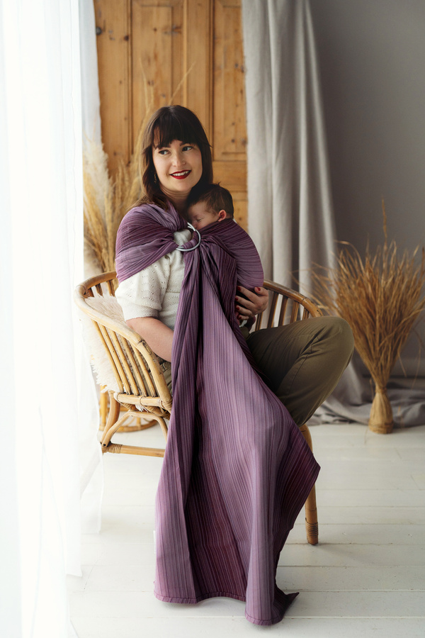 Sling cu inele Bamboo Rubellite - mărimea M (2m)