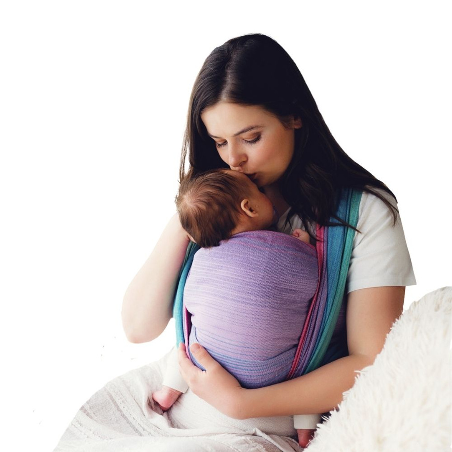 Bamboo Zircon – breathable, colourful baby wrap for babywearing, size 6