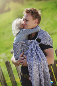 Ring Sling Tragetuch Black Cube - Größe M (2,1 )/2. Wahl