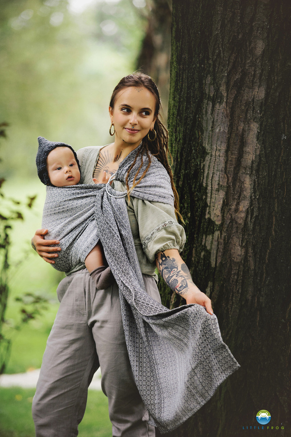 Ring Sling Tragetuch Lovely Fog - Größe S (1,7 m)