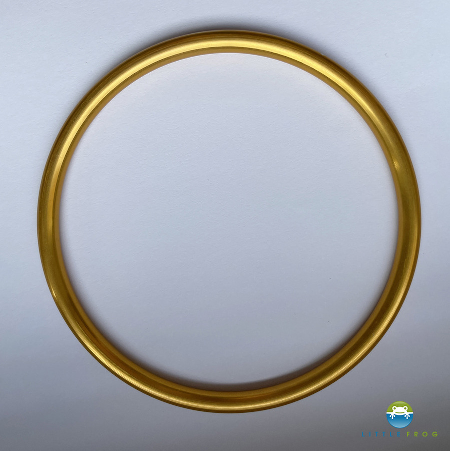 Handpolierte goldene Aluminium-Tragetuchringe für Ringslings, Größe XL