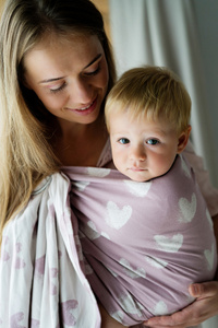 Ring Sling Tragetuch Hazy Love Rose  - Größe M (2m)/2. Wahl