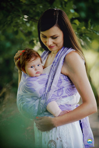 Écharpe de portage Lilac Flowrora - taille 7/2e choix