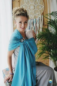 Ring Sling Tragetuch Aquamarine- Größe M (2 m)