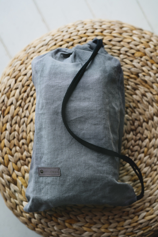 Szare lniane nosidełko Prime - Pure Linen Shadow/II gatunek