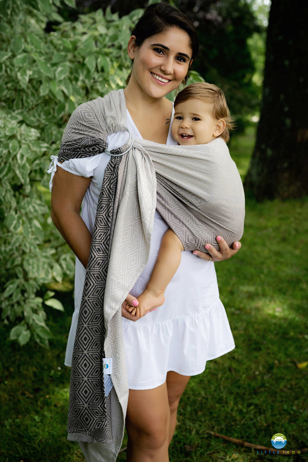 Ring sling TENCEL™ Smokey Cube - size M (2 m) /2nd class
