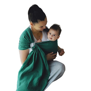 Sling cu inele Pure Linen Pine mărimea S – verde, din 100% in natural