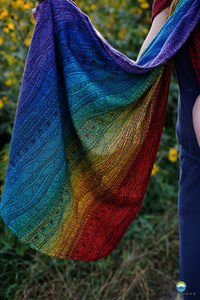 Ring Sling Tragetuch Rainbow Harmony - Größe M (2m) /2. Wahl