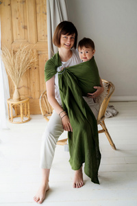 Ring Sling Pure Linen Moss - taille M (2 m)