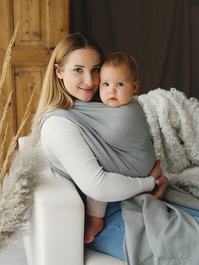 Graues Tragetuch Gray Moonstone – 4,6 m | für Neugeborene und Säuglinge