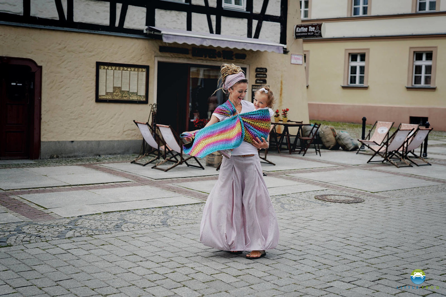 Ring Sling Tragetuch Prismatic Ethno - Größe M (2m)