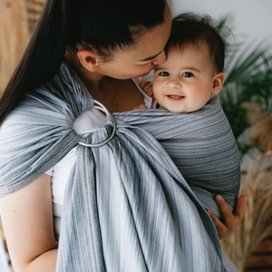 Bandolera de anillas gris Angelite M – para un porteo rápido y diario