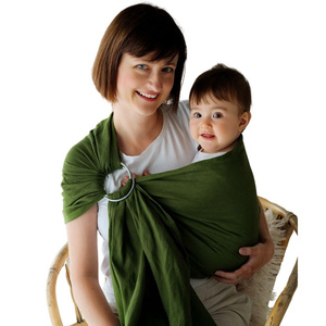 Ring sling Pure Linen Moss - mărimea S (1,7 m)
