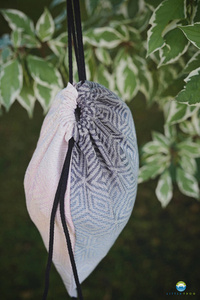 Rucsac pentru eșarfă port-bebe Little Frog - Linen Foggy Cube