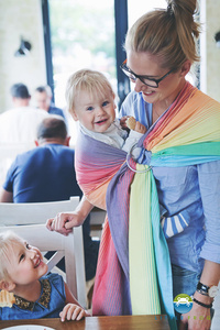 Ring Sling Tragetuch Merino Ammolite - Größe M (2m) /2. Wahl