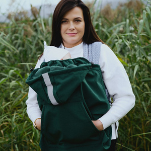 Osłonka do chust i nosidełek (softshell) - Green