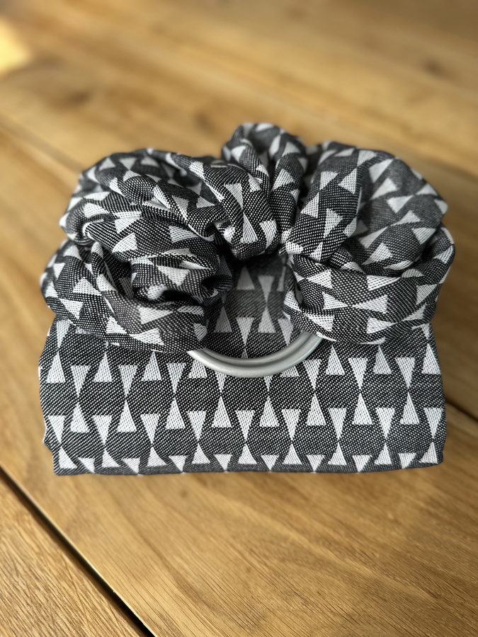 Ring Sling Tragetuch Ring Sling Gray Mosaic- Größe M (2 m))
