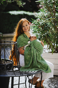 Sling cu inele Linen Lightness mărimea L (2,3 m)
