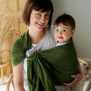 Ring Sling Pure Linen Moss - taille M (2 m)