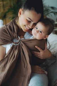 Ring sling Pure Linen Bali Wood - size M (2 m)