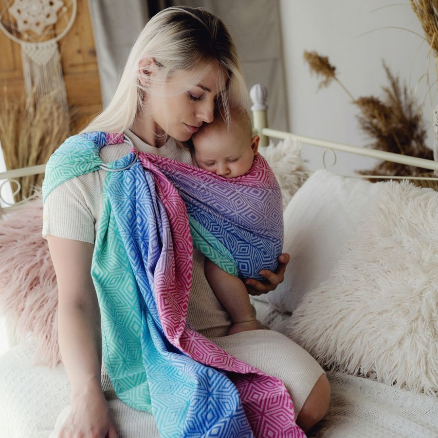 Ring Sling Tragetuch Aurora Cube - Größe S  (1,7m)