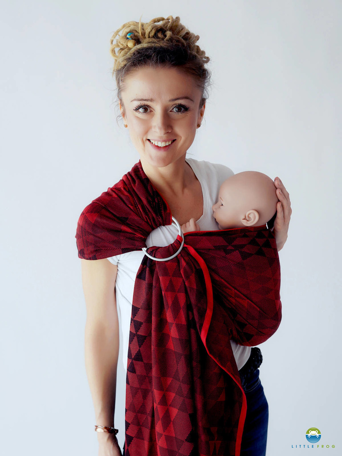 Ring Sling Tragetuch Ruby Illusion - Größe M (2m)