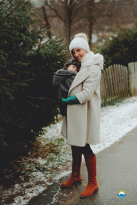 Babywearing Cover (softshell) - Graphite 