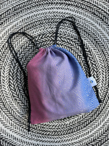 Large Drawstring Bag for wrap/sling - Linen Aurora Cube