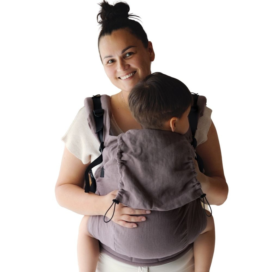 Ergonomic Preschooler Carrier Pure Linen Frappe – 100% Natural Linen