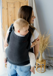 Marsupiu Swift Toddler Slate Moonstone – gri și negru, ergonomic pentru copii de 12–36 luni