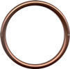 Brown aluminium rings for baby slings, size M