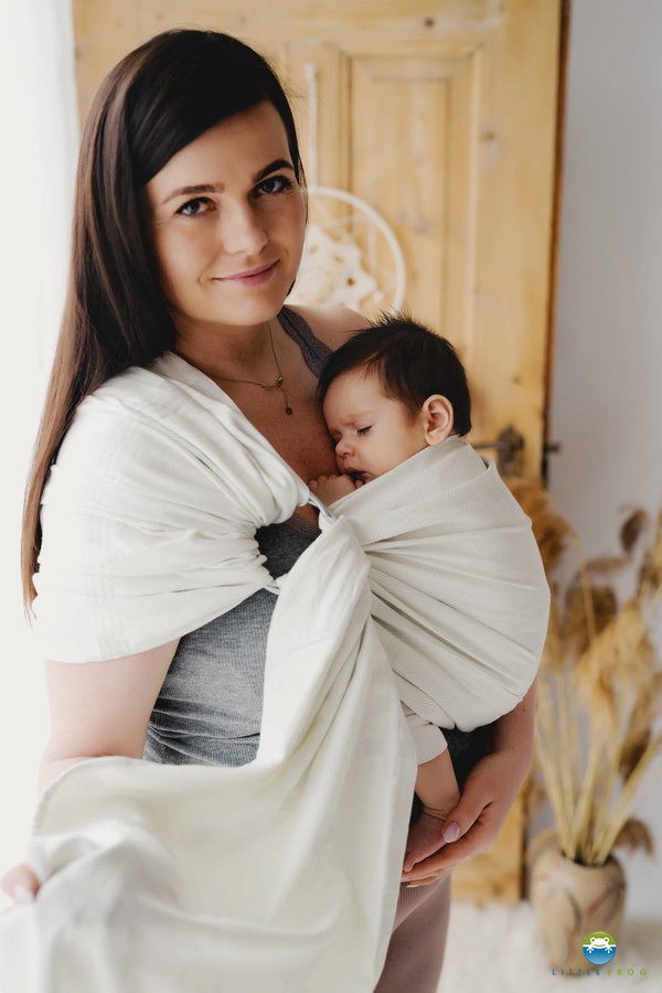 Ring Sling Tragetuch White Cations - Größe M (2m) /2. Wahl
