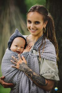 Ring Sling Lovely Fog - taille M (2 m)
