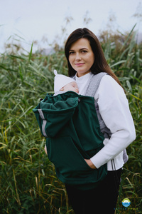 Babywearing Cover (softshell) - Green /2nd class