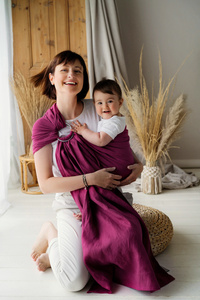 Ring Sling Pure Linen Orchid - taille S (1,7 m)