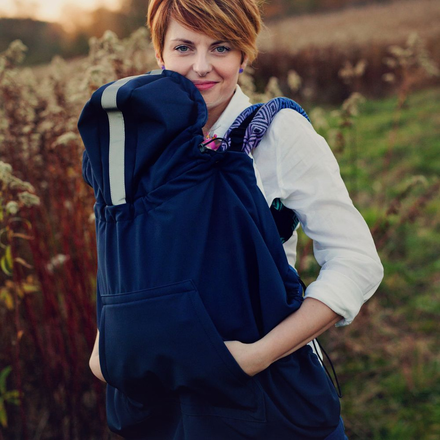 Cobertor para portabebé (softshell) - Navy