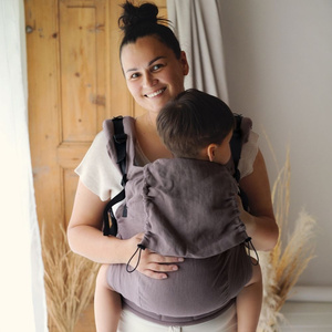 Portabebés ergonómico para niños Preschooler Pure Linen Frappe – 100% lino natural