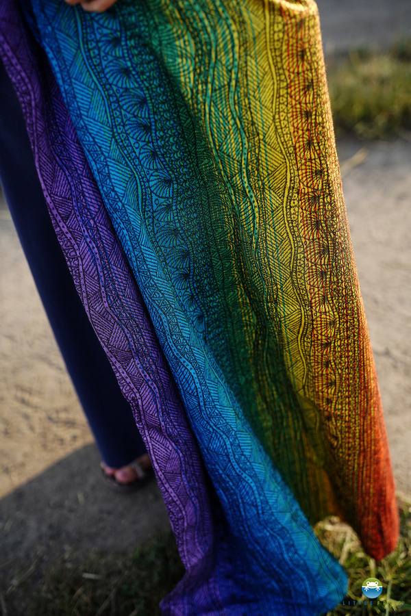 Fular tejido Rainbow Harmony - talla 4