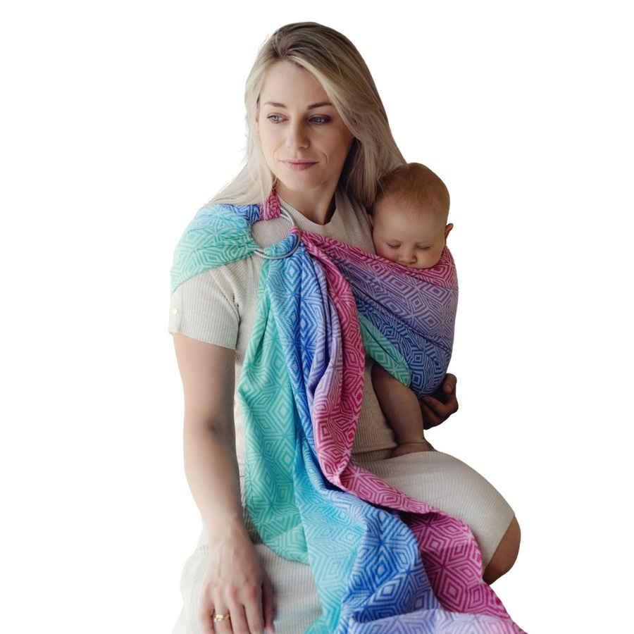 Ring Sling Tragetuch Aurora Cube - Größe M (2m)
