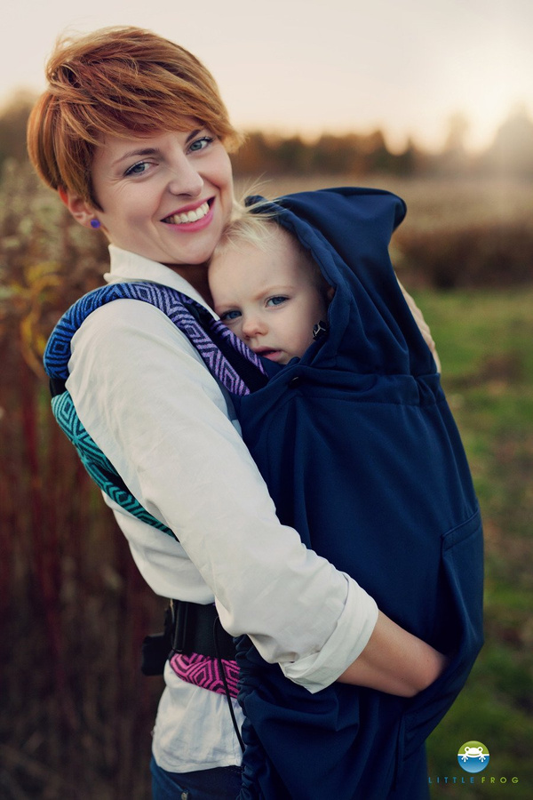 Protecție softshell pentru eșarfă port-bebe și marsupiu - Navy
