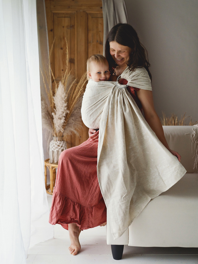 Ring Sling Linen Summer Meadow - taille M (2 m)