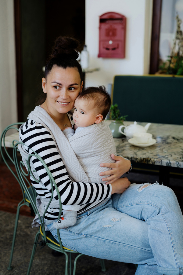 Fascia portabebè Grey Cube taglia 8