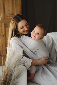 Eșarfă port-bebe Beige Moonstone mărimea 7