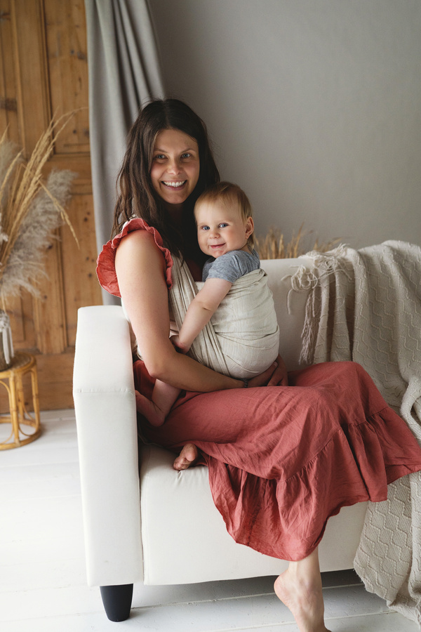Fular tejido Linen Summer Meadow - talla 7