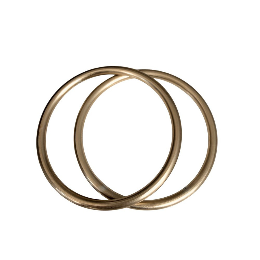Gold Hand Buffed aluminium rings for baby slings, size L
