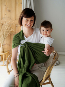 Ring Sling Pure Linen Moss - taille S (1,7 m)
