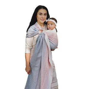 Sling cu inele Cotton Foggy Cube mărimea M (2 m)