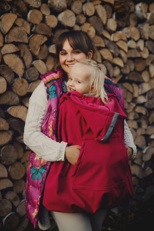Protecție softshell pentru eșarfă port-bebe și marsupiu - Magenta
