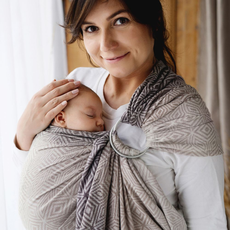 Ring Sling Tragetuch TENCEL™ Calm Cube - Größe L (2,3m)